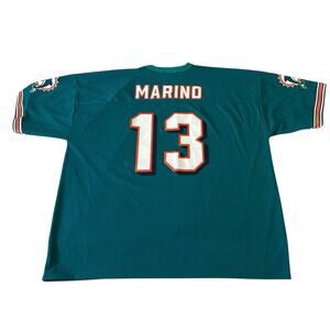 Miami Dolphins Rare vintage retro XXL jersey over size fit Dan Mario 13 Y2k